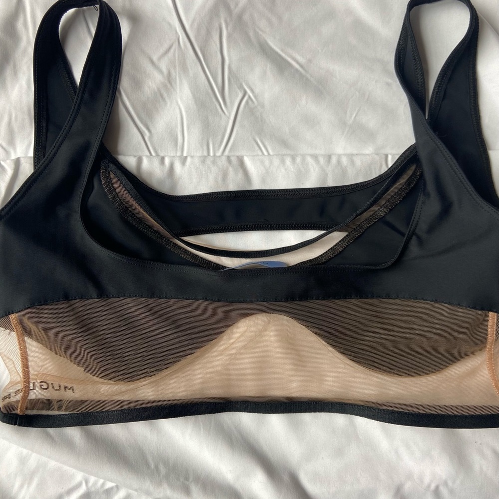 Mugler stretch tech sports bra